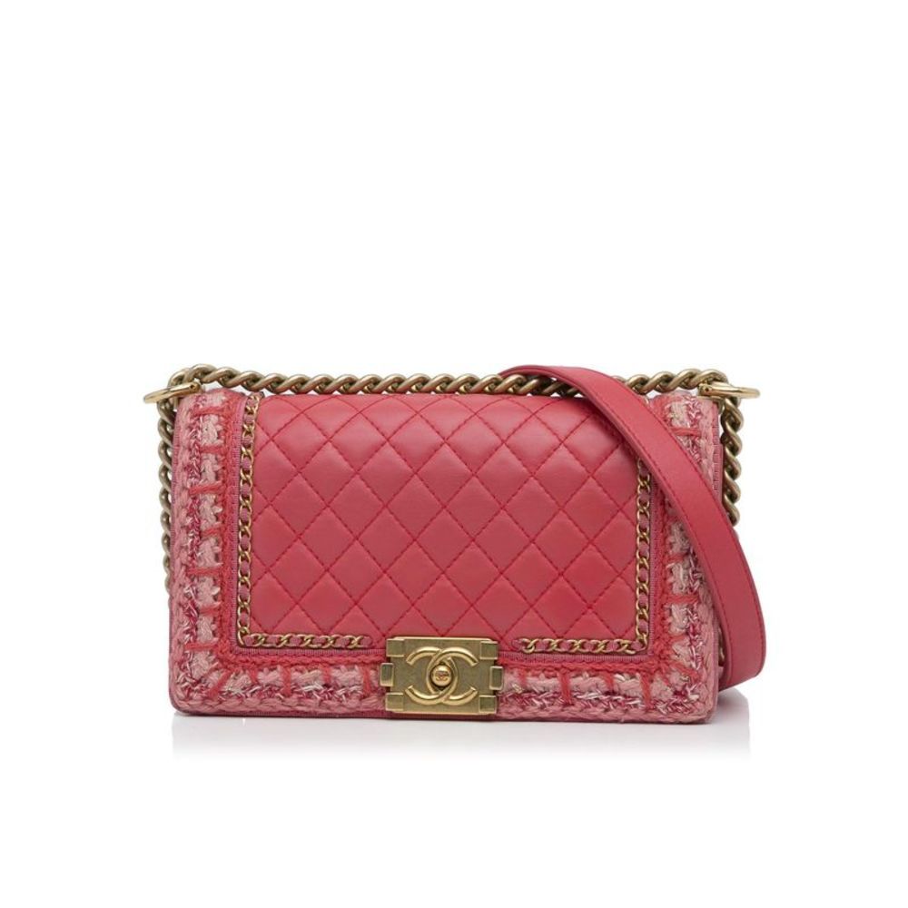 Pre Loved Chanel Quilted Lambskin Leather Crossbody Bag with Chain Strap - Picture 1 of 10